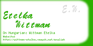 etelka wittman business card